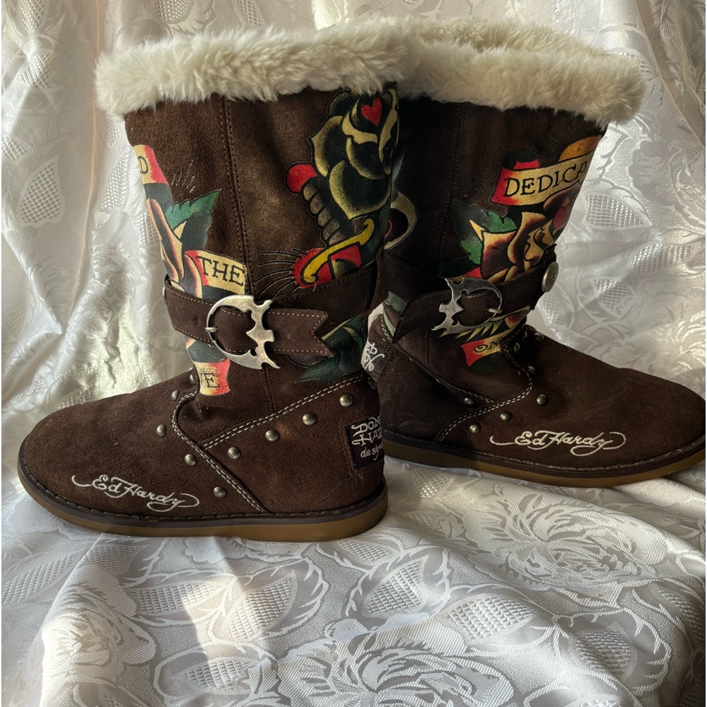 Ed Hardy Dedicated To The One I Love boots